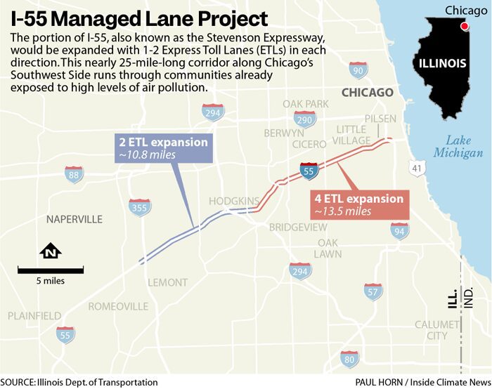 Plans for I-55 Expansion in Chicago Raise Concerns Over Air Quality