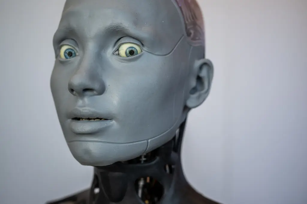 AI robot makeup in gray color