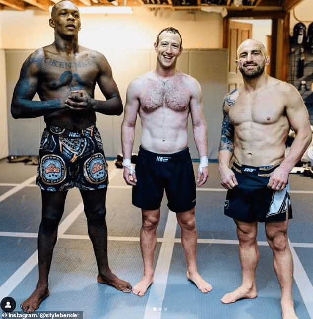 Mark Zuckerberg trained with UFC champions Israel Adesanya
