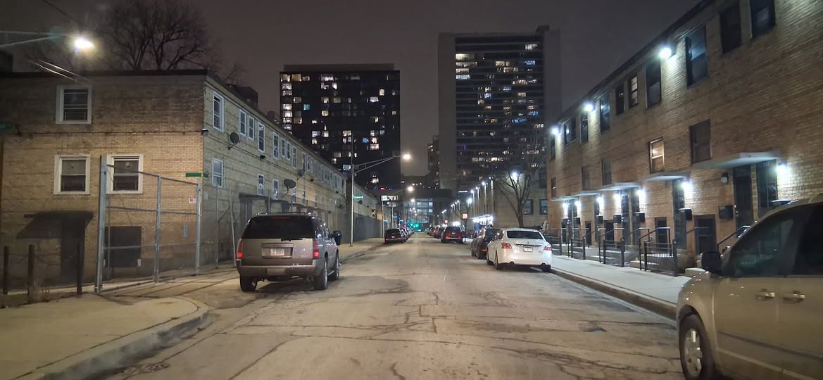 May be an image of street, skyscraper and road